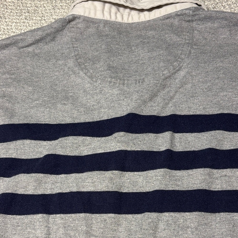 Vintage IZOD Varsity Rugby Polo Long-sleeve, Gray - Picture 8 of 9